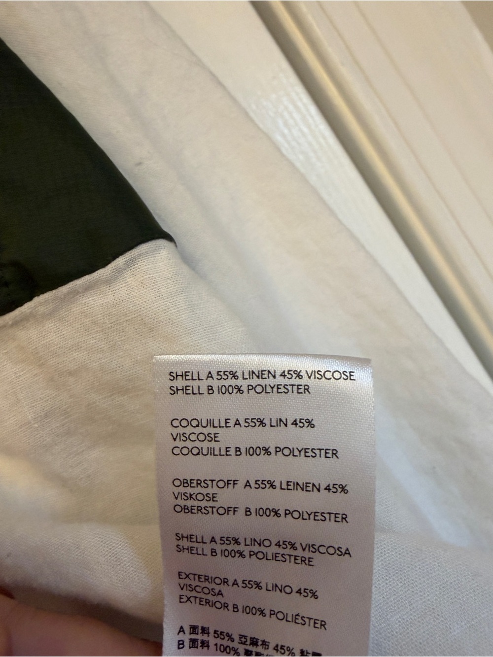 We the free Boho Colorblock Peasant Blouse in White, Olive & Rust - Picture 5 of 6